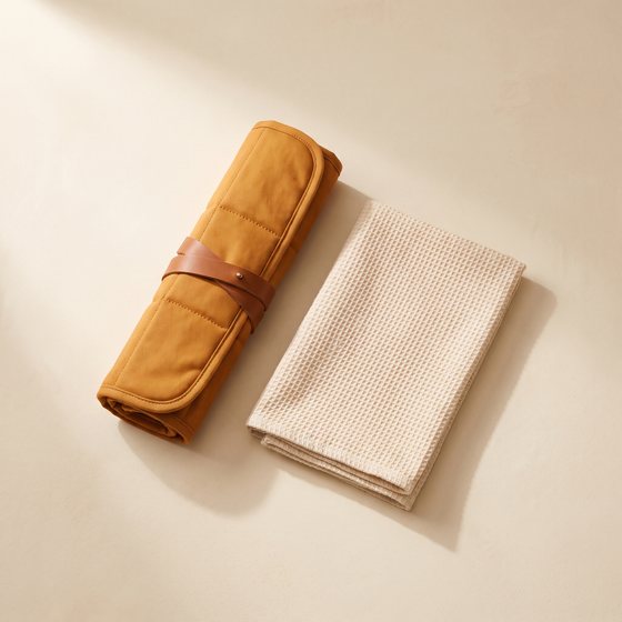 Chef knife roll and grip towel