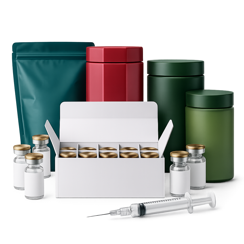 Typical supplement cabinet — pills, powders, capsules